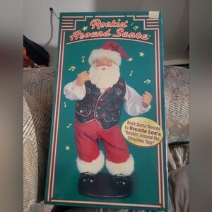 Vintage Rockin' Around Santa Animated Dancing Holiday Decor